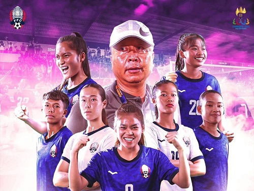 Cambodia women's team meets Vietnam in the 32nd SEA Games women's football semi-final