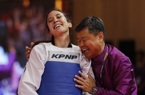 The joy of winning Cassandre Nicole Tubbs in taekwondo