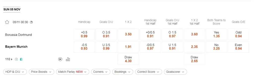 Identify Dortmund vs Bayern Munich 05112023