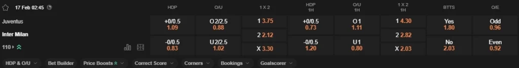 prediction Juventus vs Inter Milan 17022025