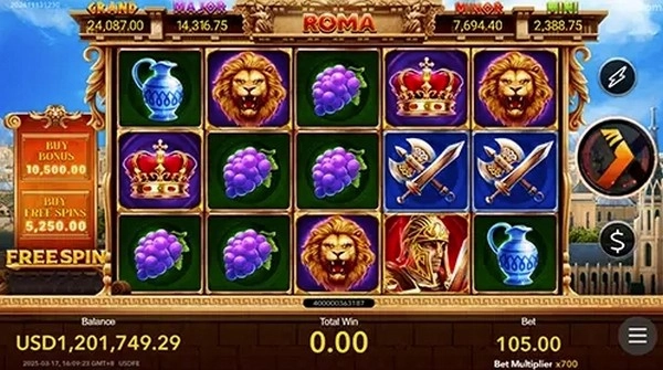 Roma brings the classic Empire slot machine experience with strategic depth.