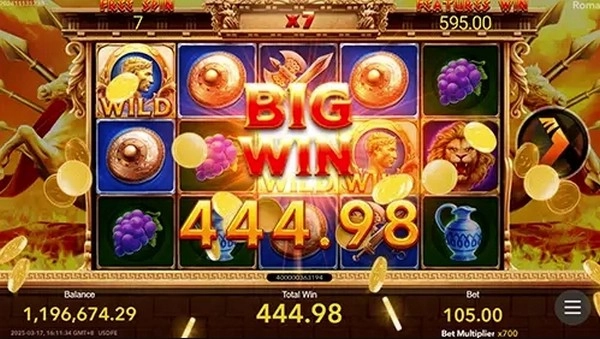 Roma brings the classic Empire slot machine experience with strategic depth.