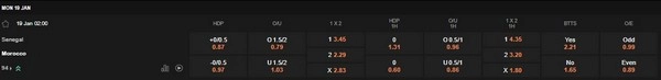 prediction Senegal vs Morocco 19012026