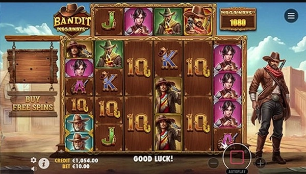 Bandit Megaways, a Wild West Megaways slot where bandits chase big prizes