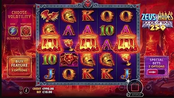 Zeus vs Hades Gods of War 250 - A high-voltage mythological slot filled with huge win potential