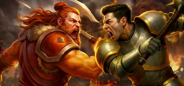 Knights vs Barbarians, a medieval battle slot filled with high stakes action