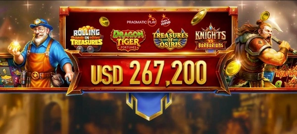 Win a share of a total prize pool of 267200 in Pragmatic Play slot tournaments